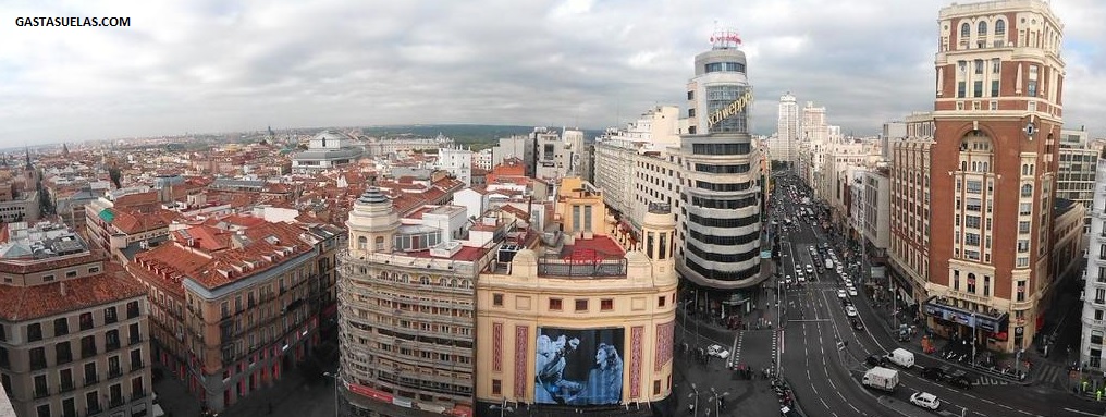 Vista sobre la Gran Vía de Madrid