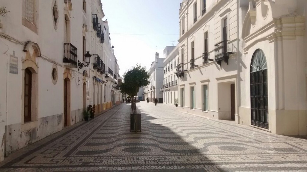 Calle de la Caridad en Olivenza (Badajoz)
