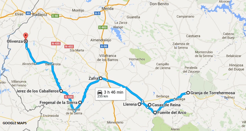 Ruta por el Sur de Badajoz (Extremadura)
