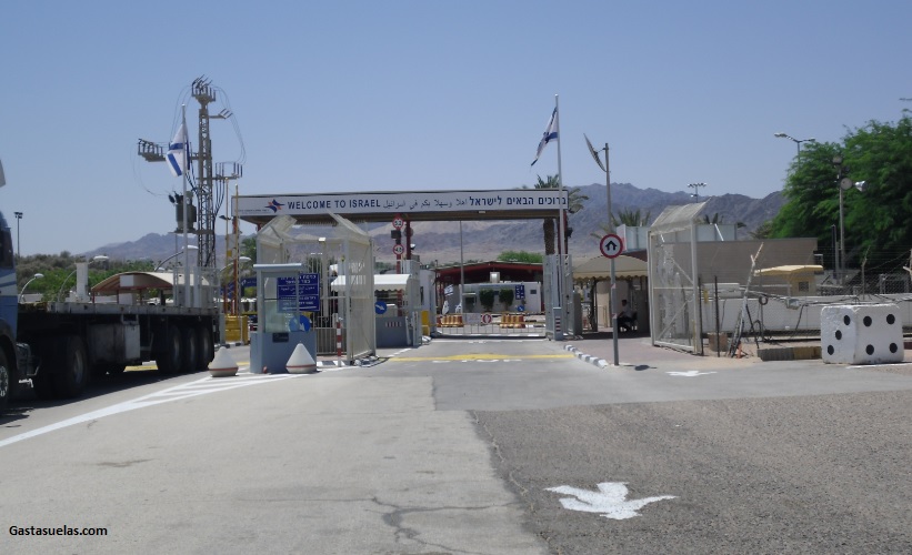 Paso fronterizo de Yitzhak Rabin (Israel) desde Jordania.